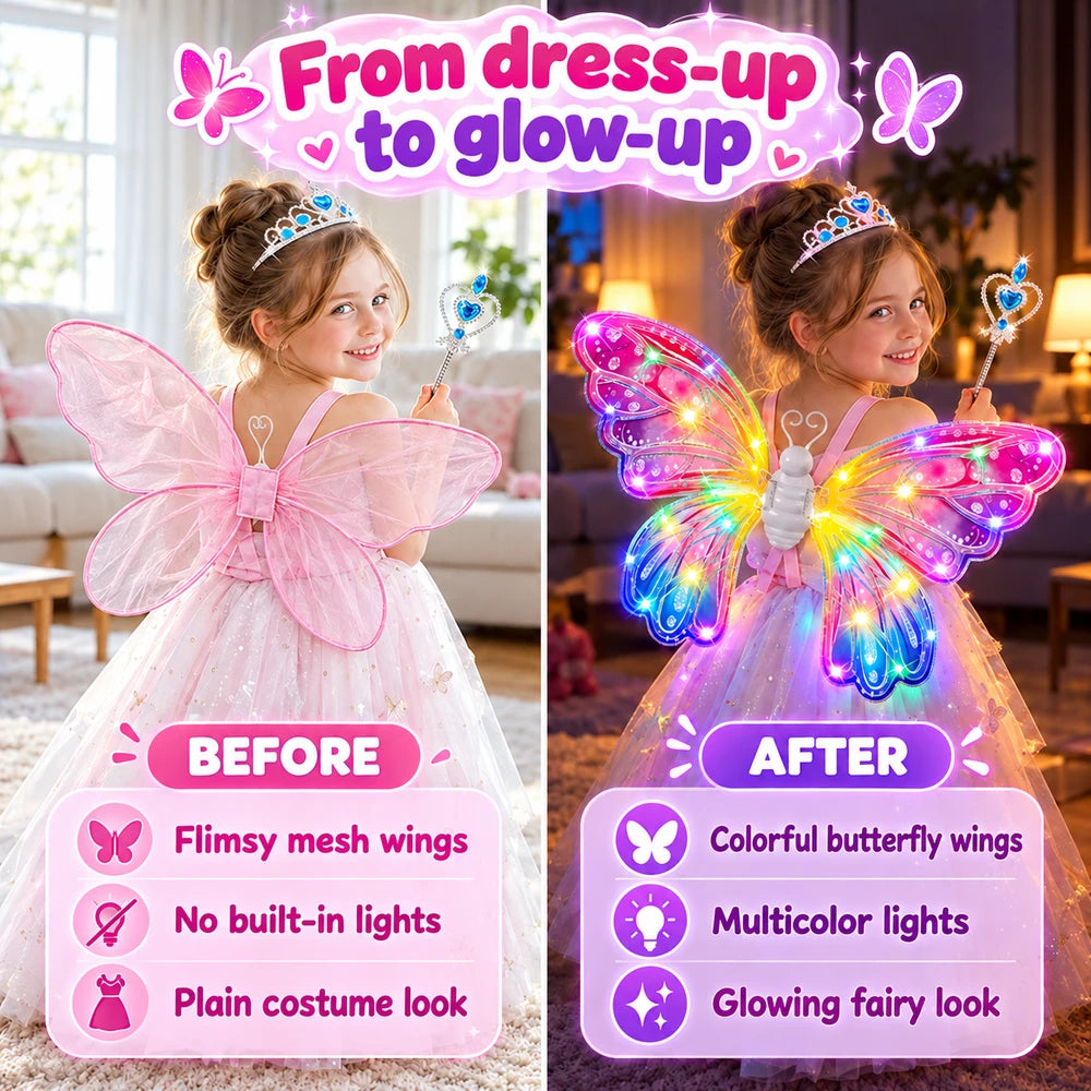 50% OFF TODAY | FlutterGlow™ - Light-Up Fairy Wings