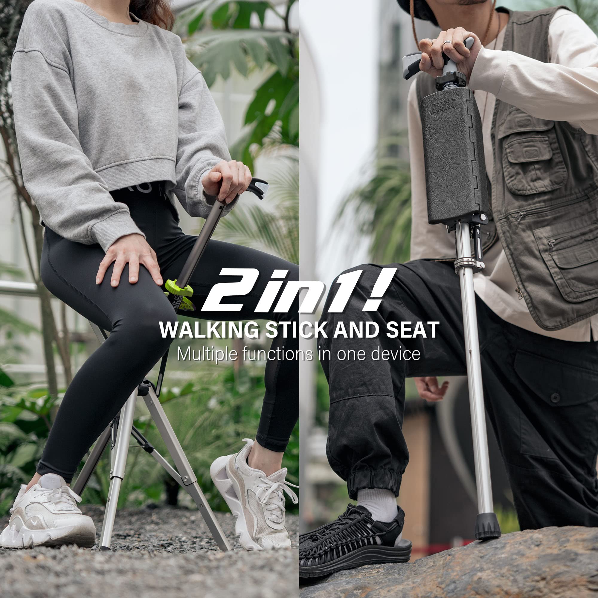 50% DISCOUNT TODAY | CrutchSeat™ | No seat in sight? Now there is!