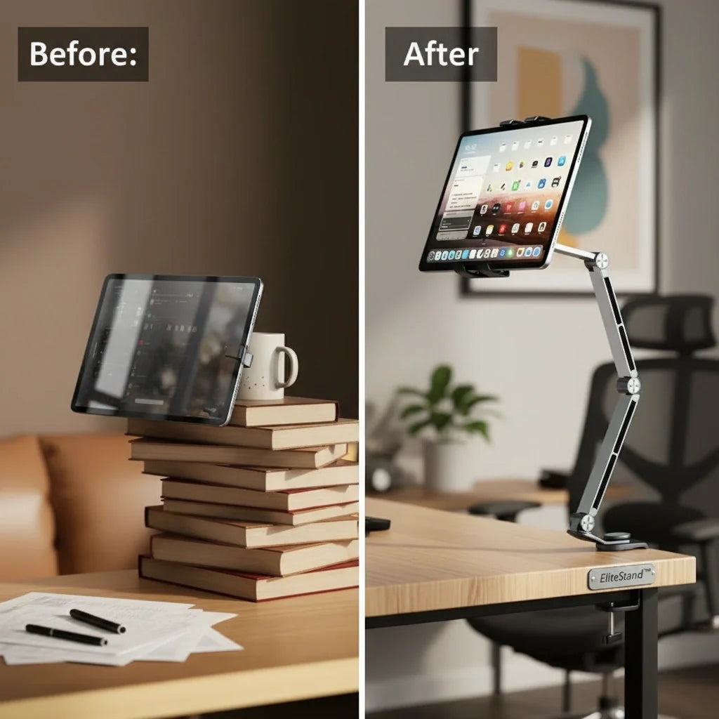50% OFF | EliteStand™ | Sturdy Aluminum Tablet and Phone Holder