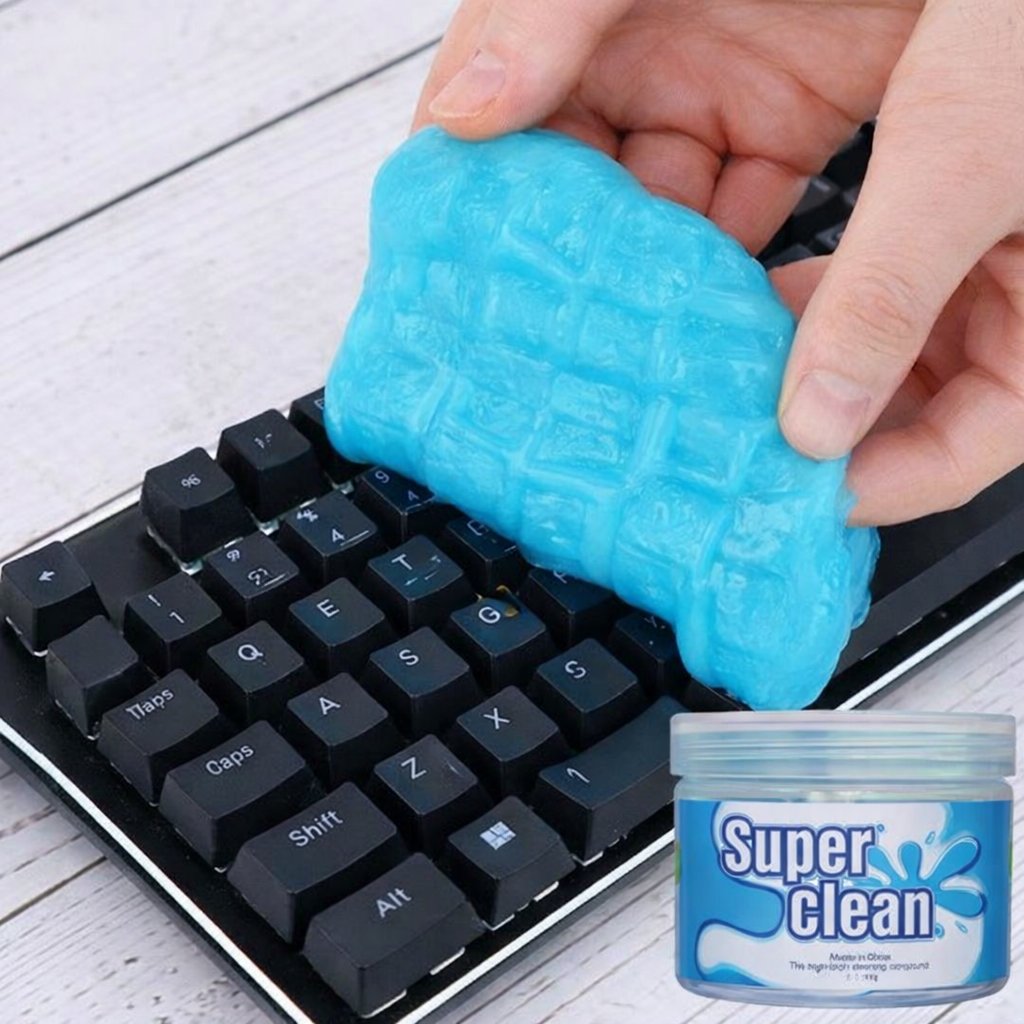 CleanGel cleaning keyboard