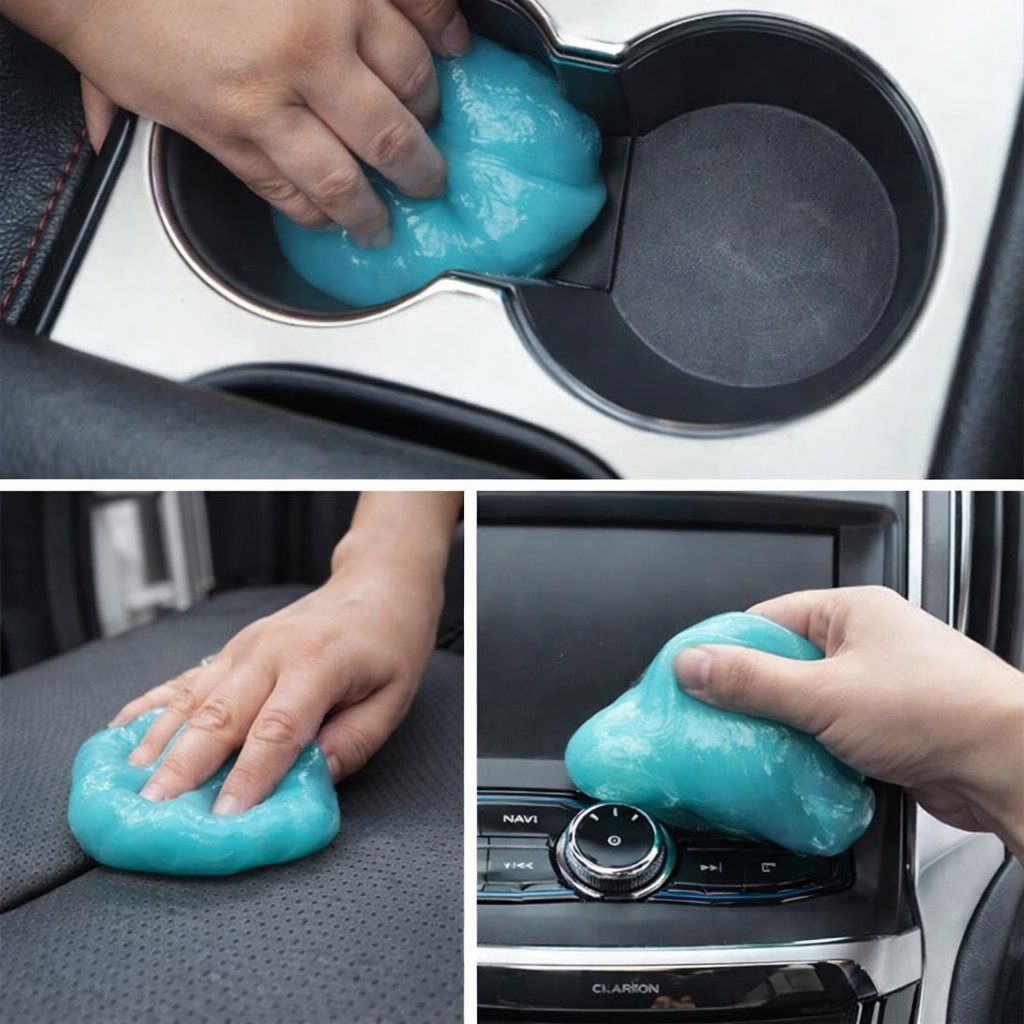 CleanGel cleaning car cupholder