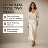 50% OFF TODAY | QuietChic™ - Satin Dress Sweater Set