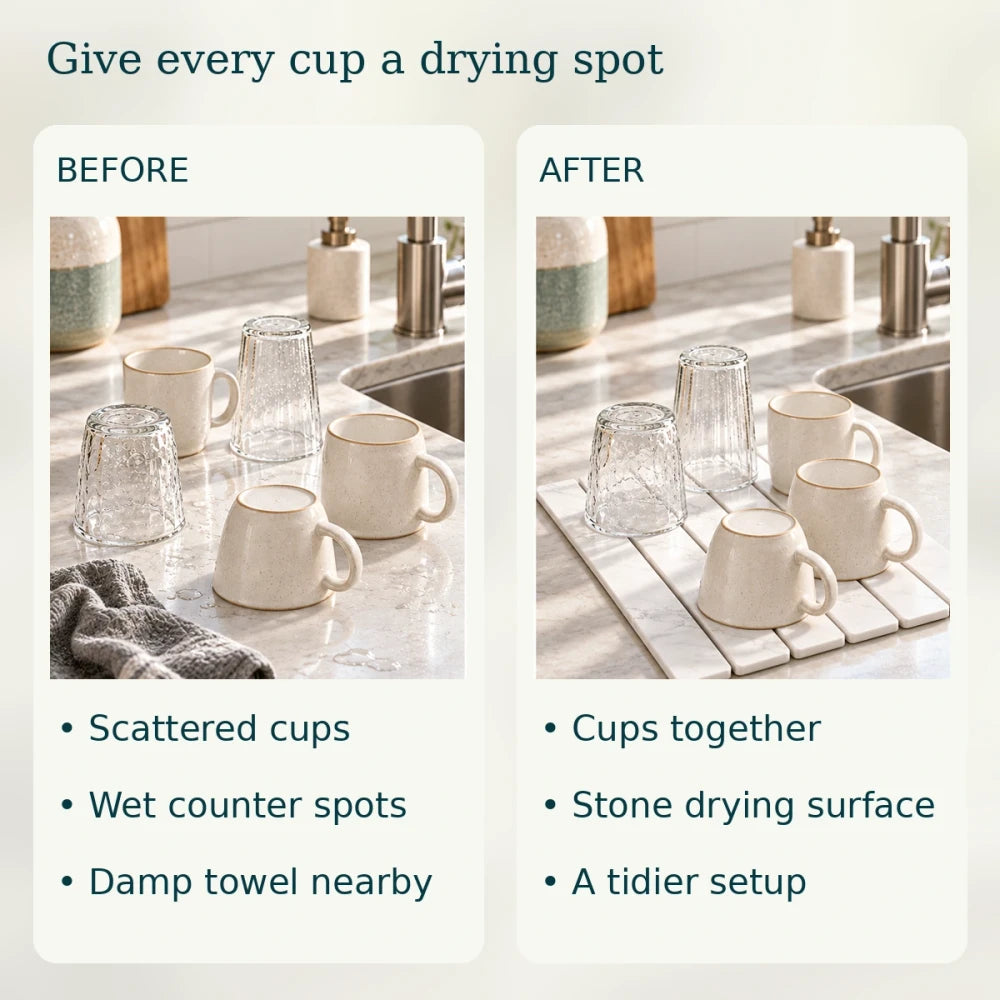 50% OFF TODAY | StoneDry™ - Stone Dish Drying Mat