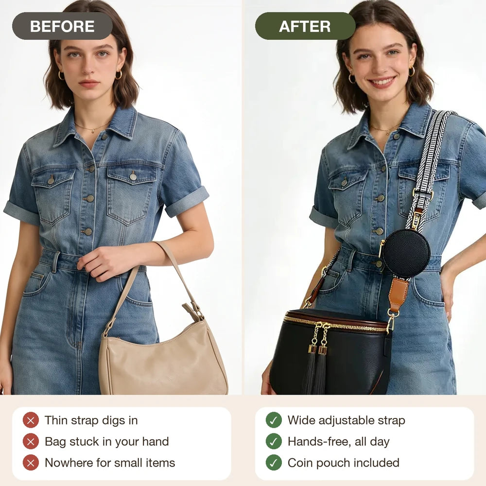 50% OFF TODAY | TasselSwing™ - Leather Saddle Bag