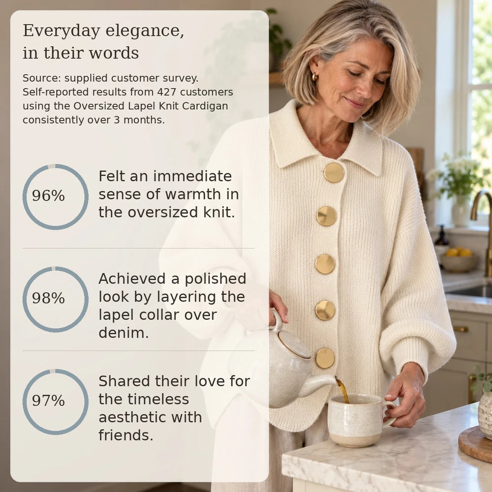 50% OFF TODAY | LapelChic™ - Oversized Knit Cardigan