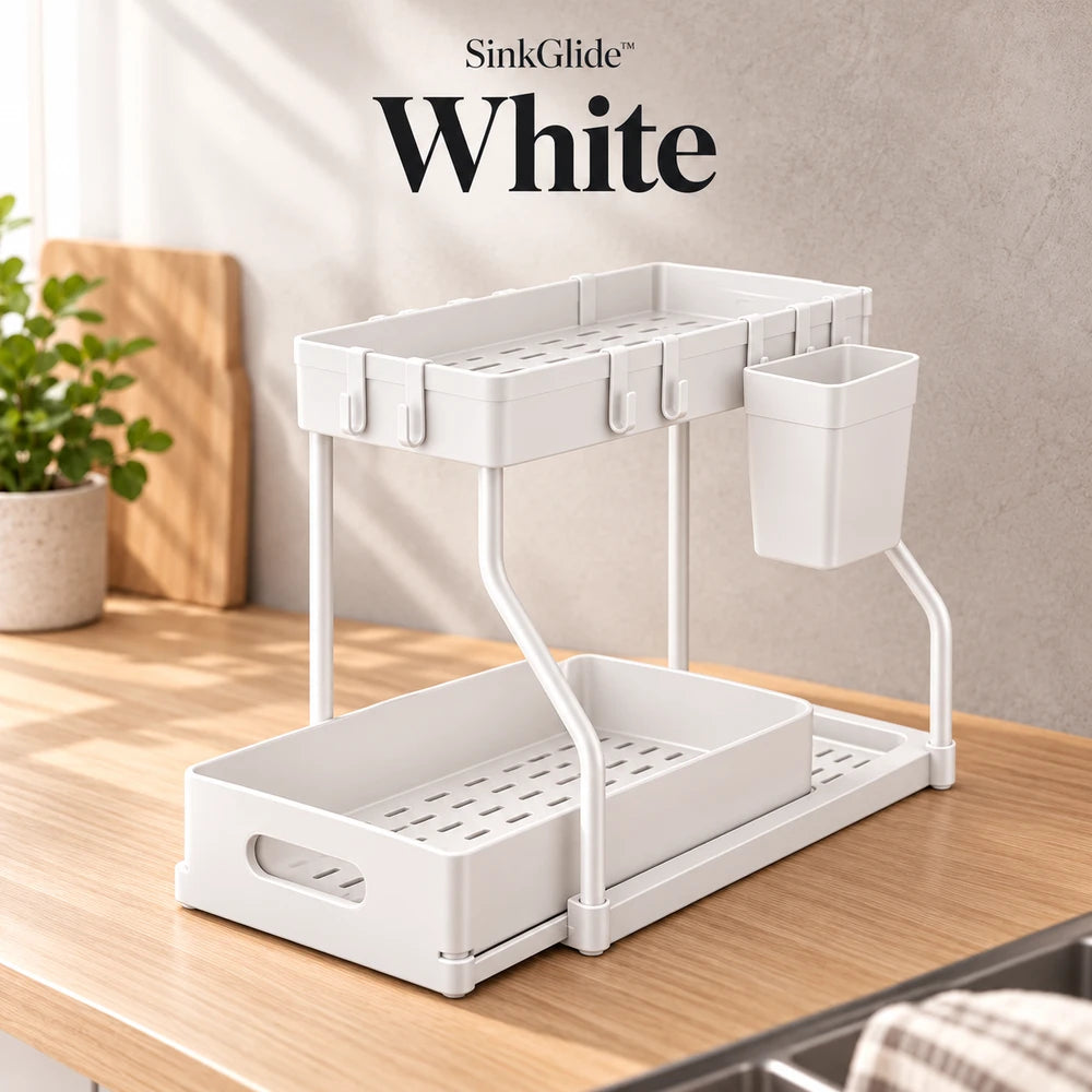 50% OFF TODAY | SinkGlide™ - 2-Tier Under-Sink Rack