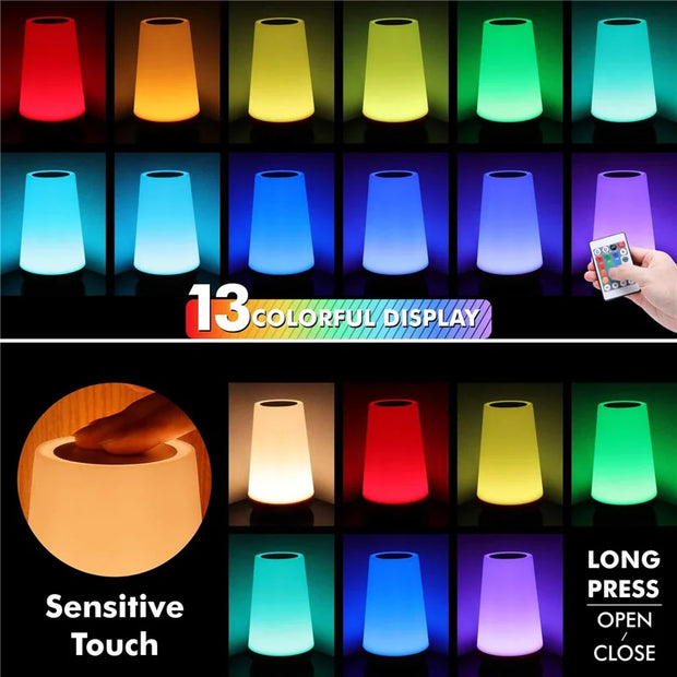 13 Color Changing Night Light  Dimmable Lamp