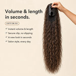 50% OFF TODAY | ClipCurls™ - Curly Hair Extensions with Ponytail