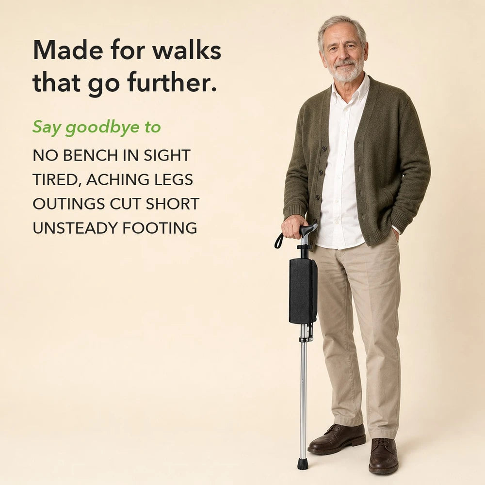 50% OFF TODAY | CrutchSeat™ - No seat in sight? Now you do.