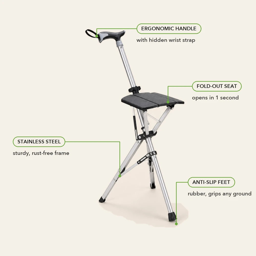 50% OFF TODAY | CrutchSeat™ - No seat in sight? Now you do.