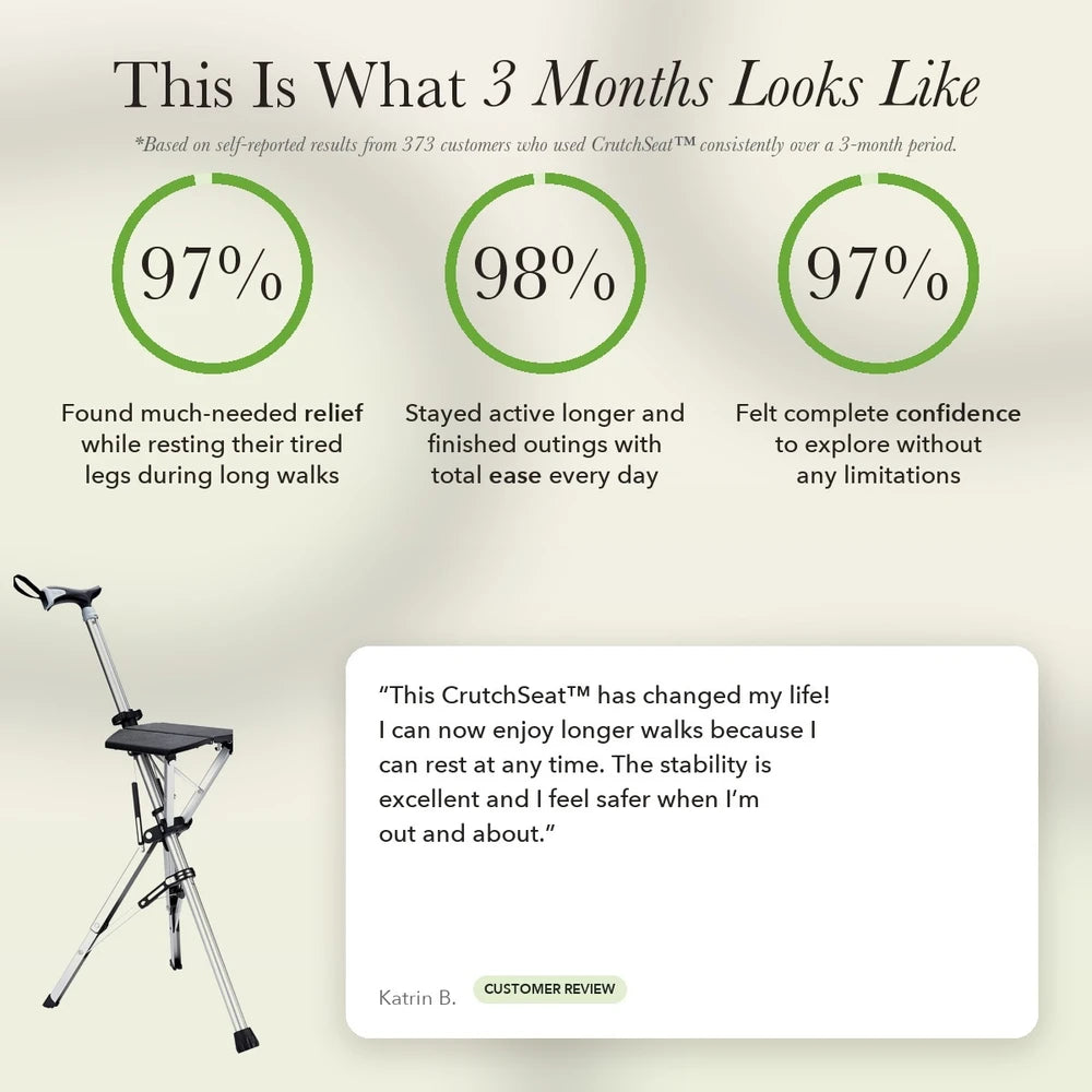 50% OFF TODAY | CrutchSeat™ - No seat in sight? Now you do.
