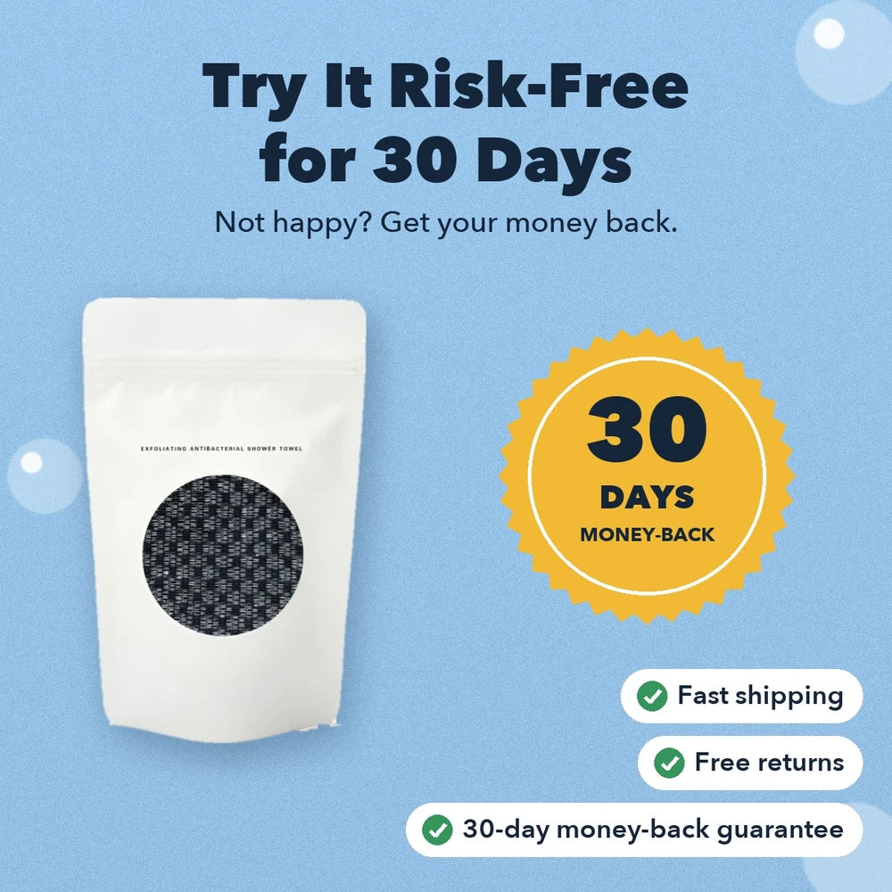 1+1 FREE TODAY | ScrubGlow™ - Antibacterial Exfoliating Shower Cloth