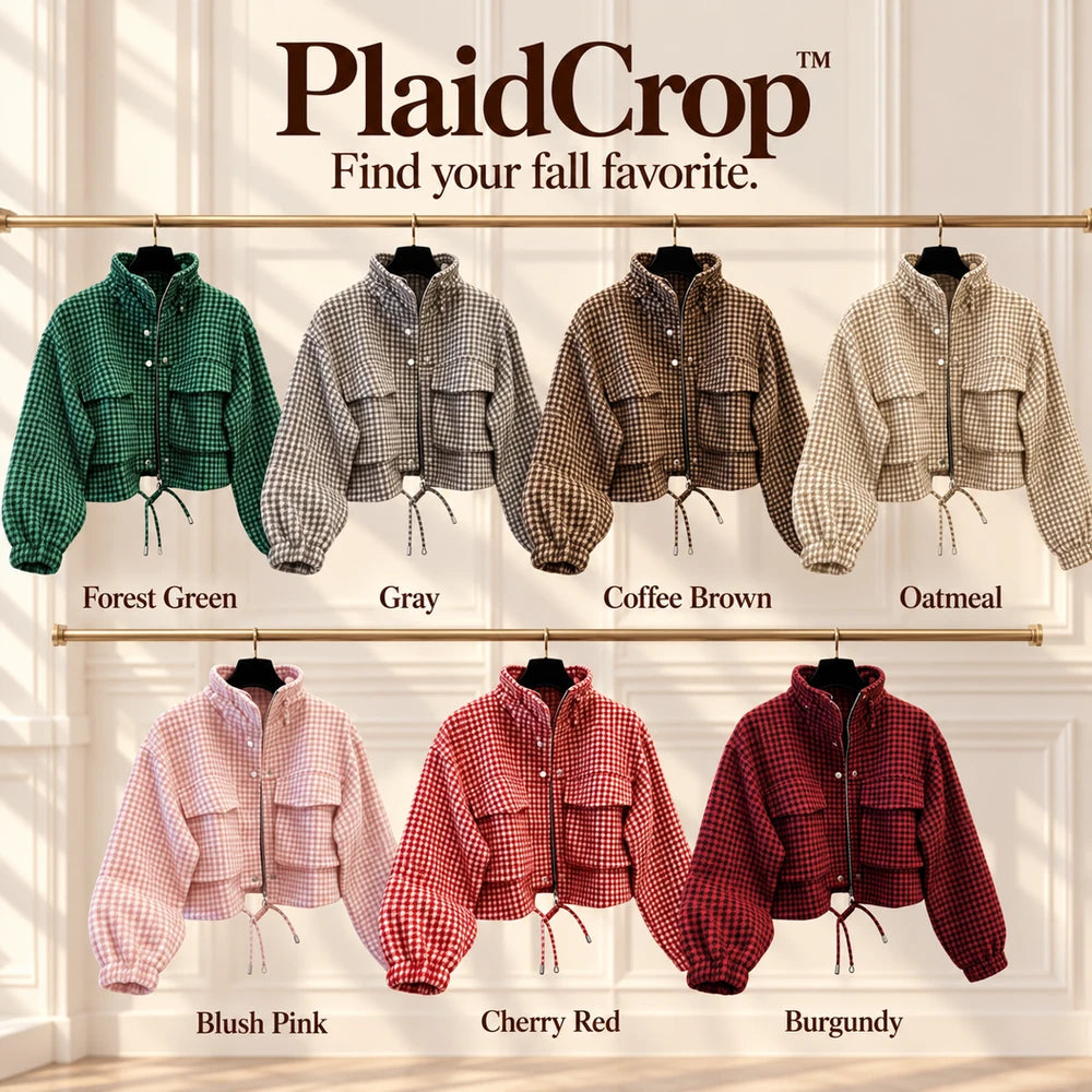 50% OFF TODAY | PlaidCrop™ - Retro Short Coat
