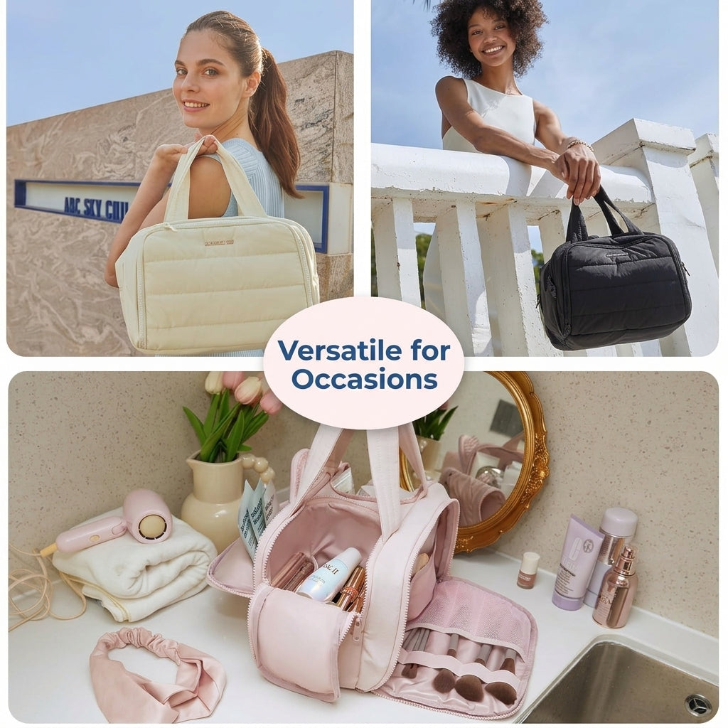 50% OFF TODAY | PuffPack™ - Designed to keep toiletries upright and within easy reach!