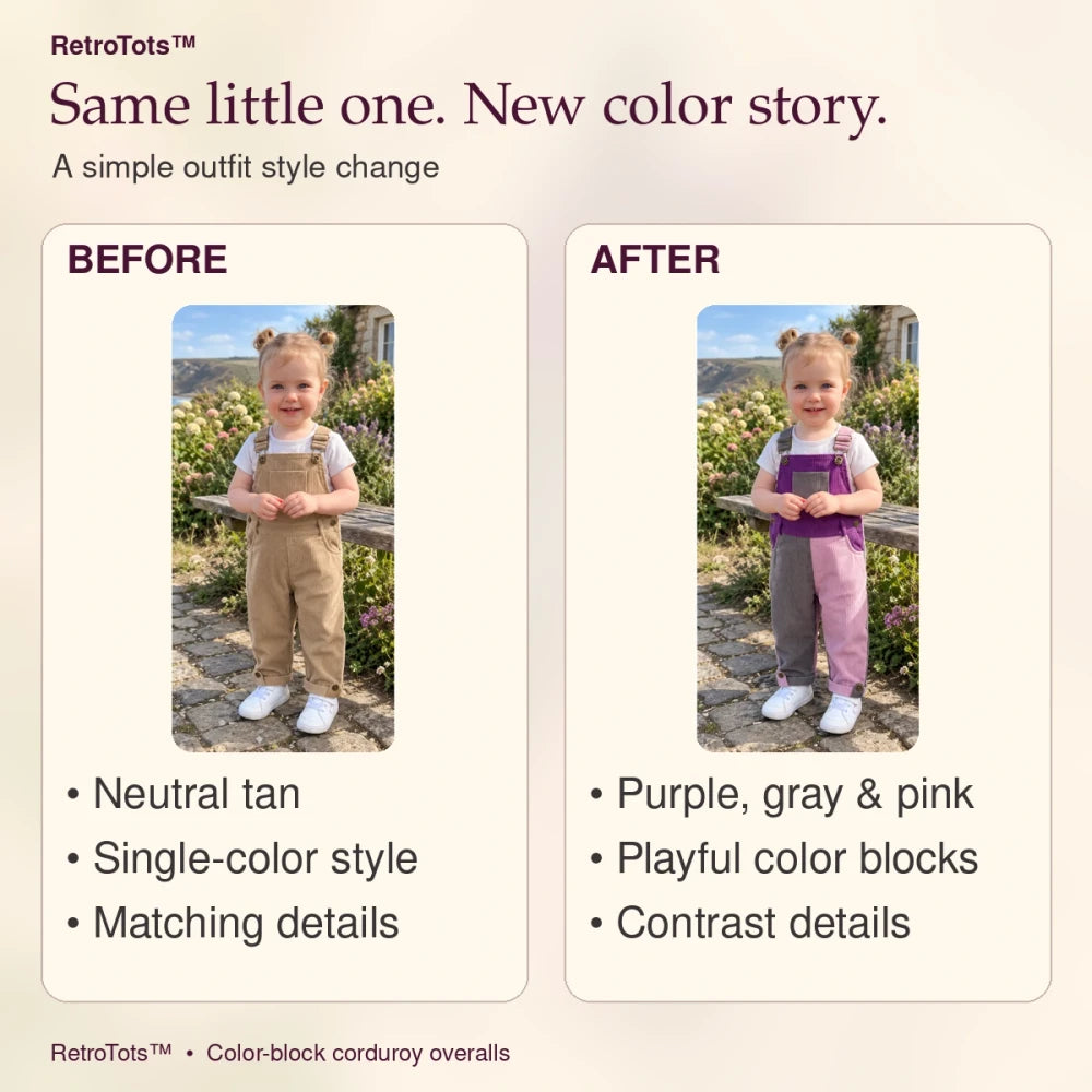 50% OFF TODAY | RetroTots™ - Toddler's Corduroy Overalls