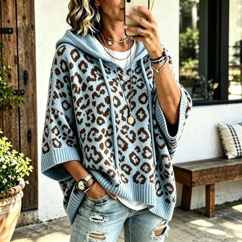 50% OFF TODAY | LeoLayer™ - Oversized Hooded Knit Top
