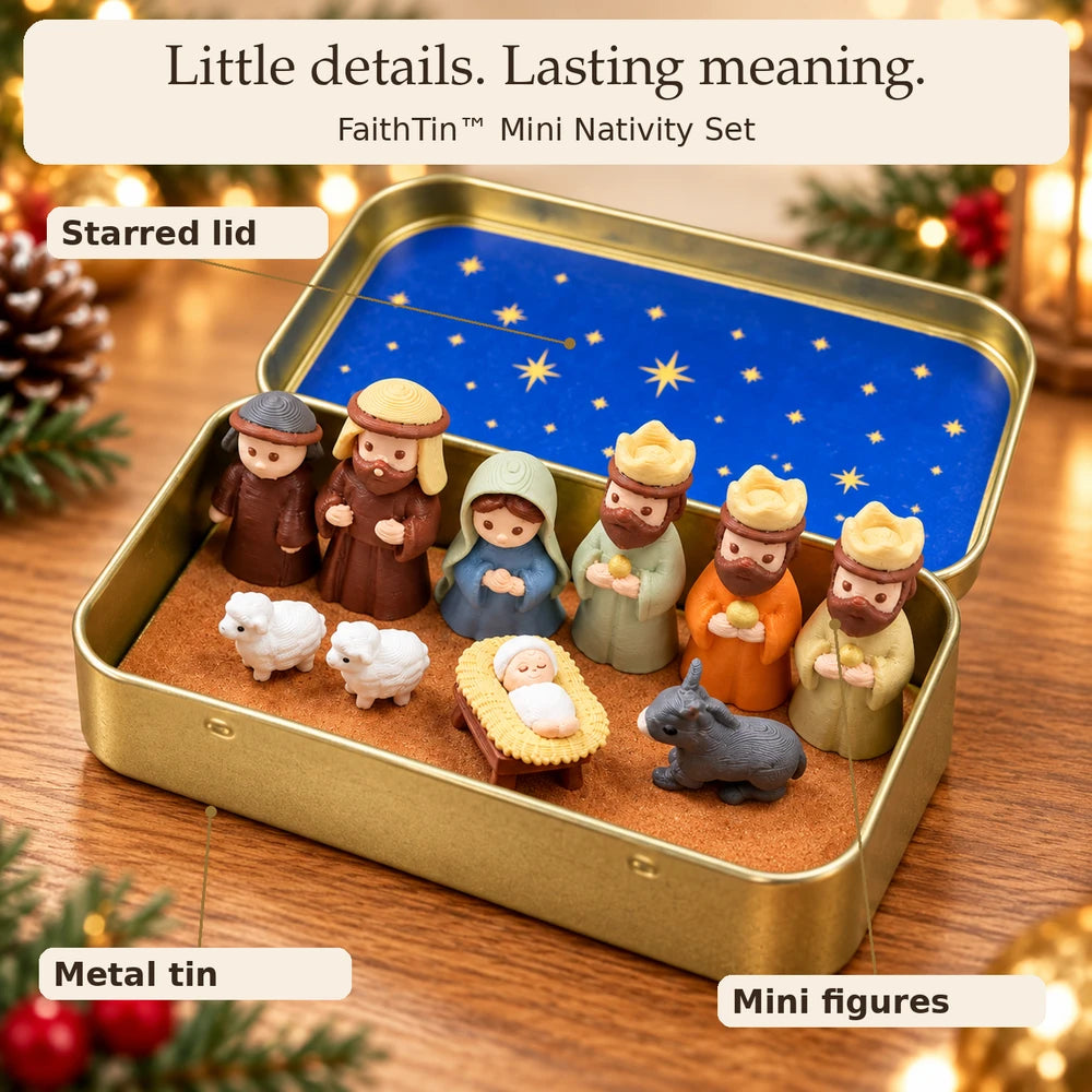 1+1 FREE TODAY | FaithTin™ - Mini Nativity Set