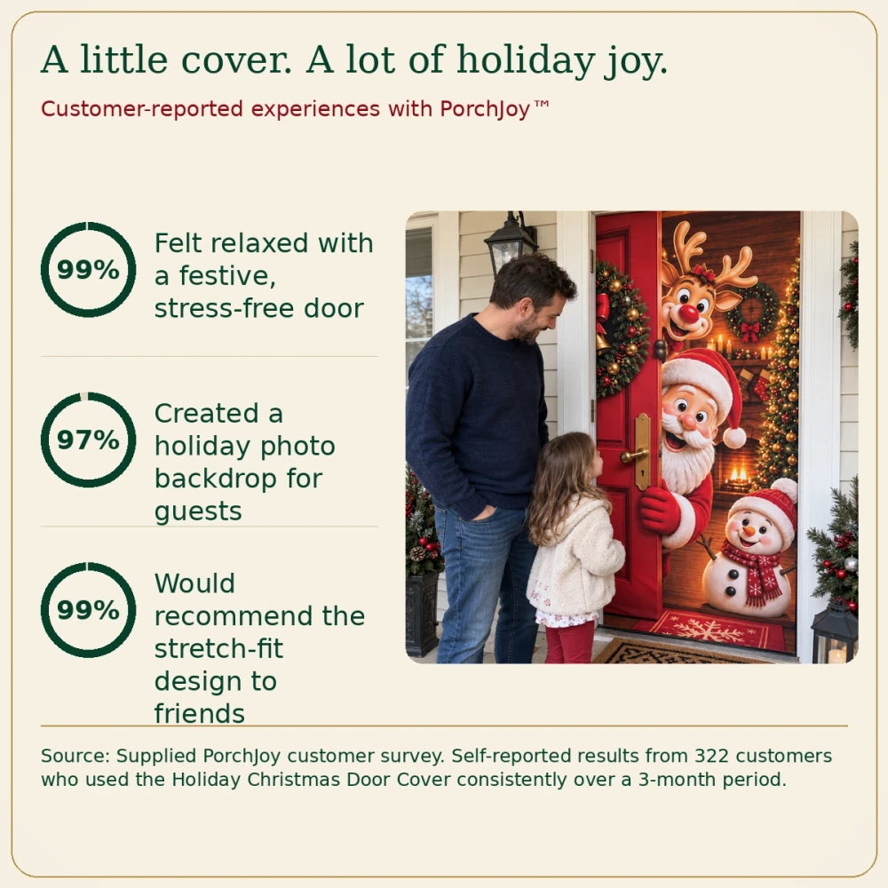 50% OFF TODAY | PorchJoy™ - Christmas Door Cover