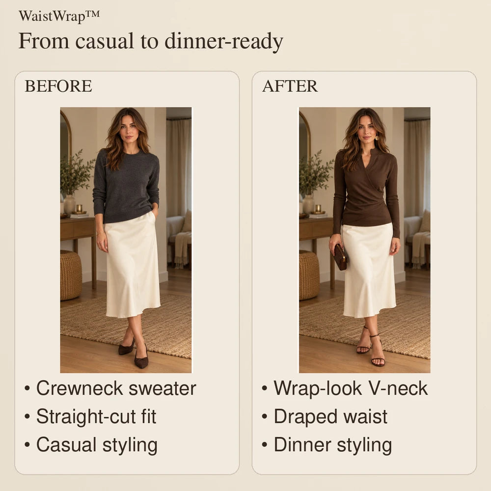 50% OFF TODAY |  WaistWrap™ - Cross Wrap Sweater