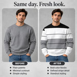 1+2 FREE TODAY | TrioCrew™ - Striped Colorblock Sweatshirt