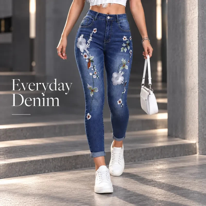 50% OFF TODAY | BloomSlim™ - Floral Embroidered Jeans