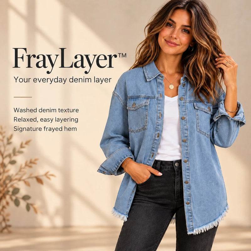 50% OFF TODAY | FrayLayer™ - Denim Shirt Jacket