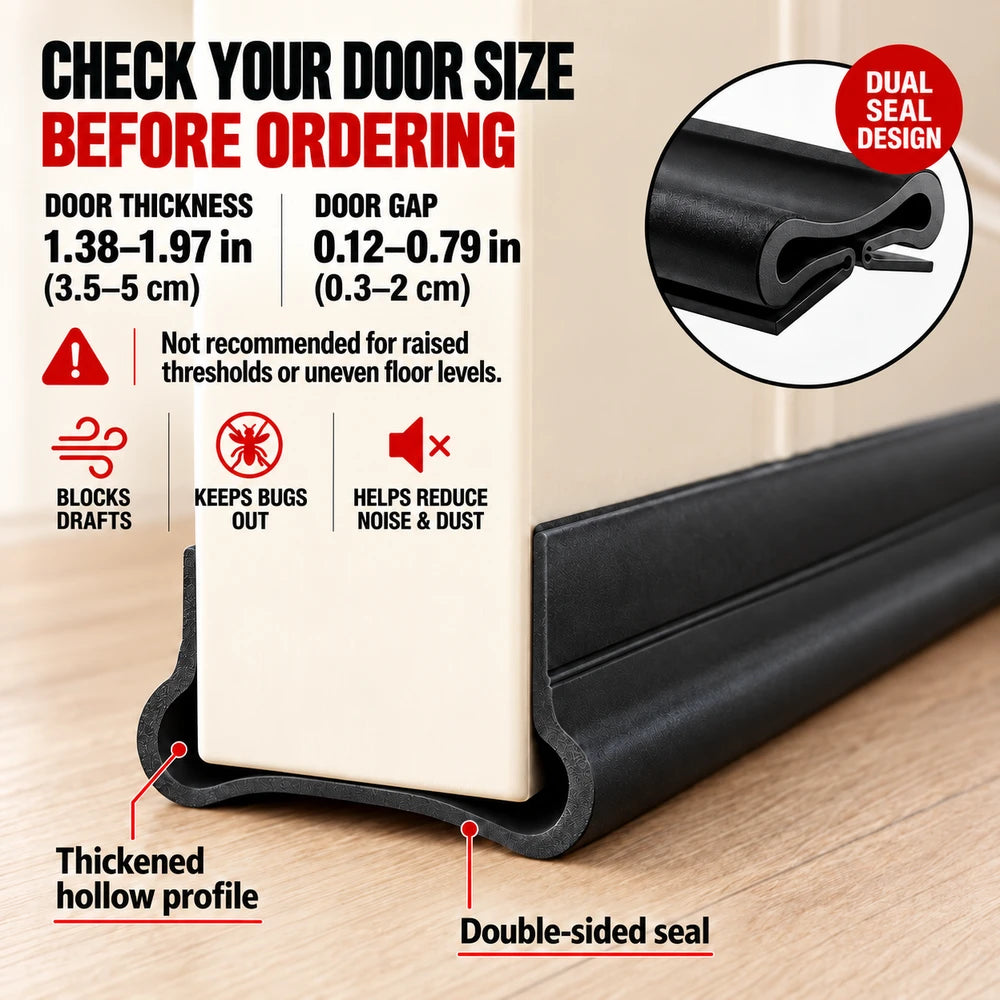 1+1 FREE TODAY | DraftHalt™ - Under-Door Draft Stopper