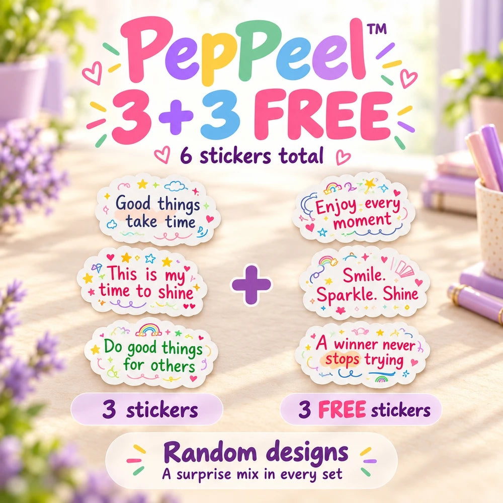 3+3 FREE TODAY | PepPeel™ - Motivational Quote Stickers (Random Design)