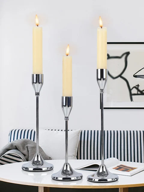 3Pcs/Set European Style Metal Candle Holders