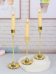 3Pcs/Set European Style Metal Candle Holders