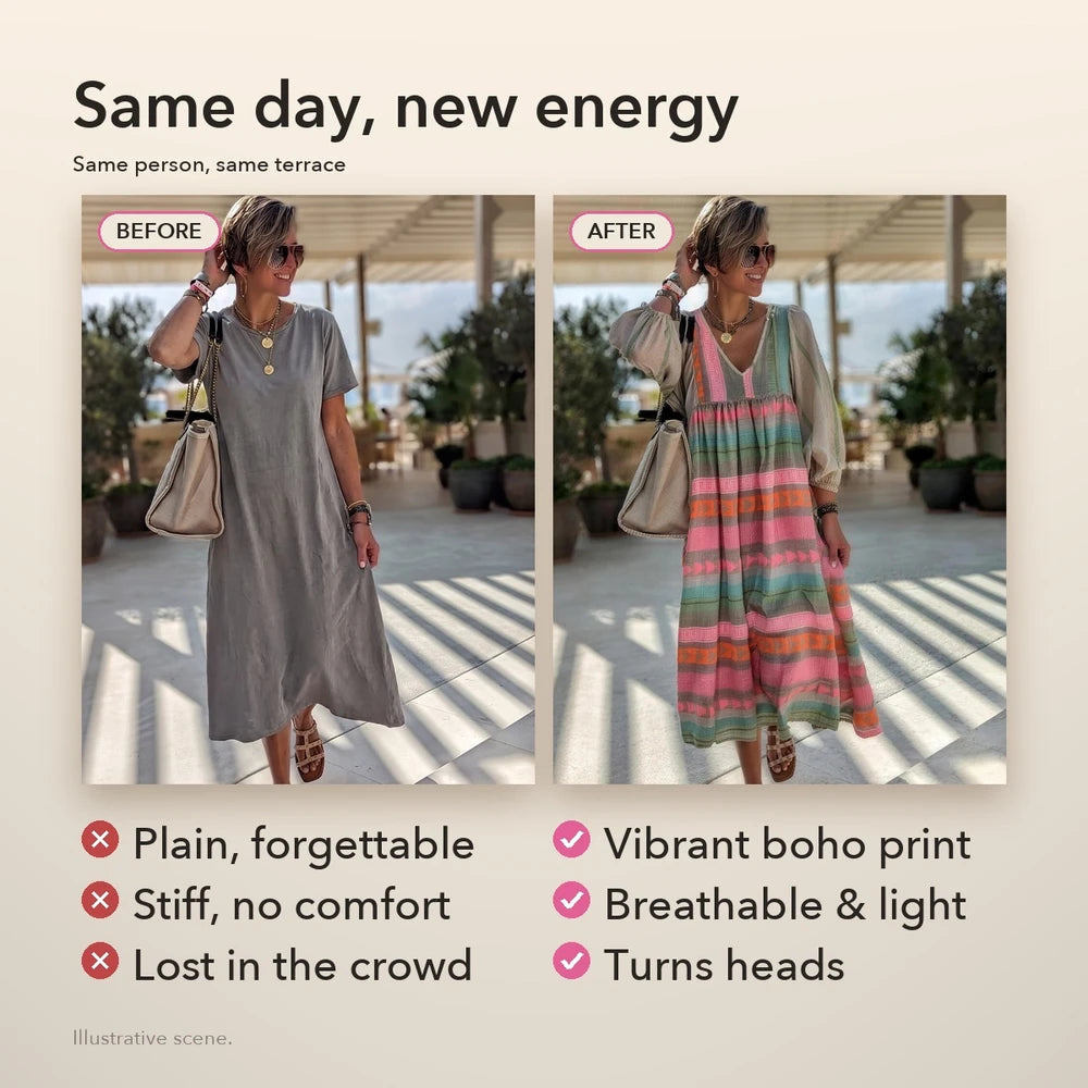 50% OFF TODAY | Odessa™ - Colorful Summer Dress