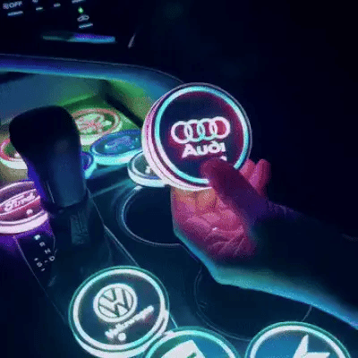 1+1 FREE TODAY  LumiCoasters™ - Light-up car cup holders