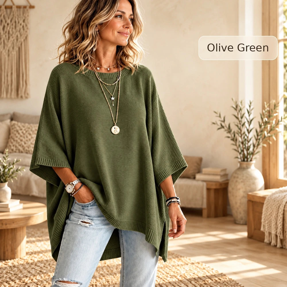 50% OFF TODAY | CozyPoncho™ - Batwing Knit Poncho