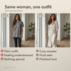 50% OFF TODAY | QuietChic™ - Satin Dress Sweater Set