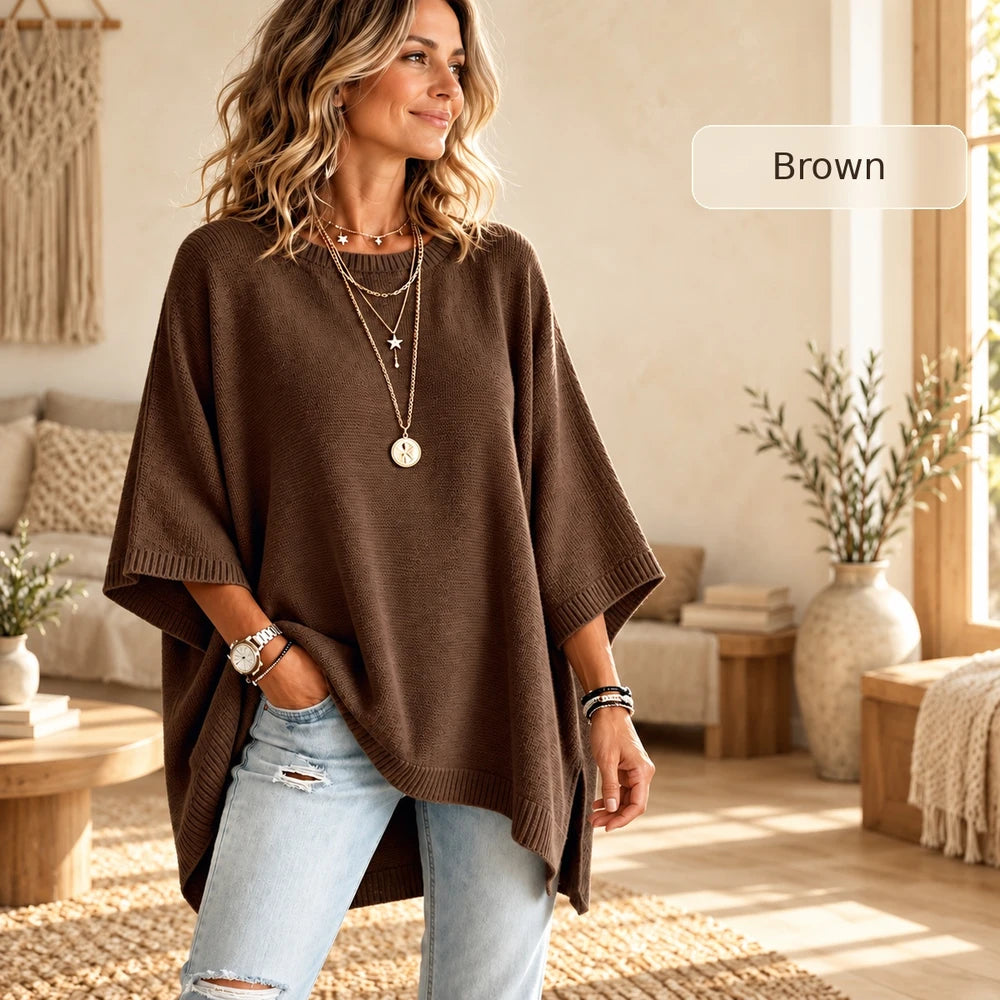 50% OFF TODAY | CozyPoncho™ - Batwing Knit Poncho