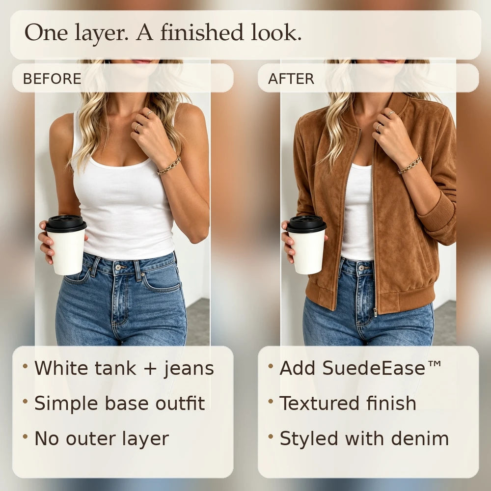 50% OFF TODAY | SuedeEase™ - Women's Suede Jacket