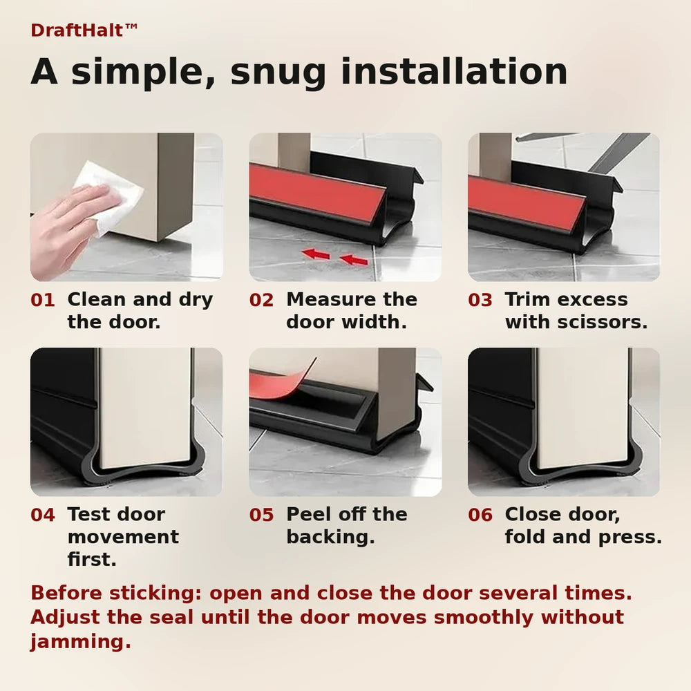 1+1 FREE TODAY | DraftHalt™ - Under-Door Draft Stopper