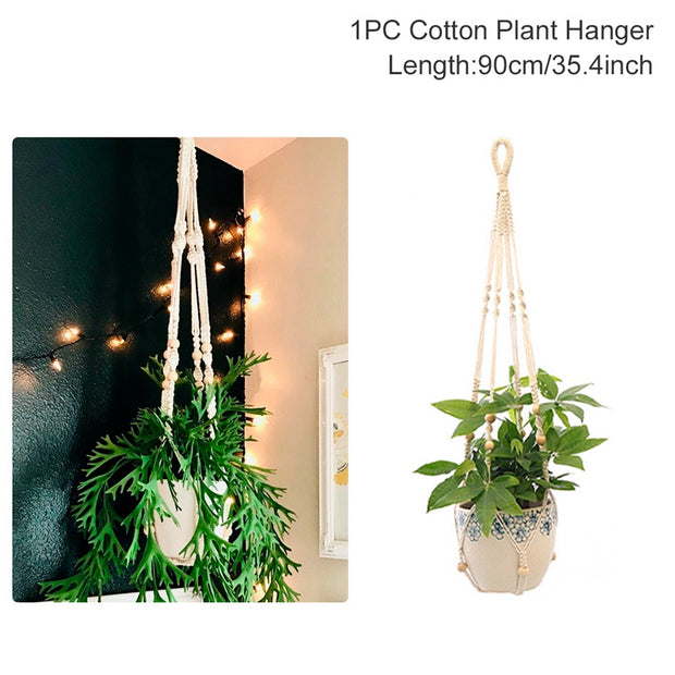 Handmade Macrame Plant Holder Cotton Various Styles