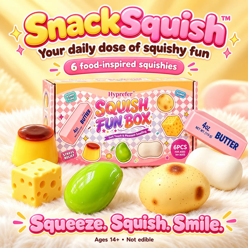 50% OFF TODAY | SnackSquish™ - 6PCS Food-Shaped Squishies