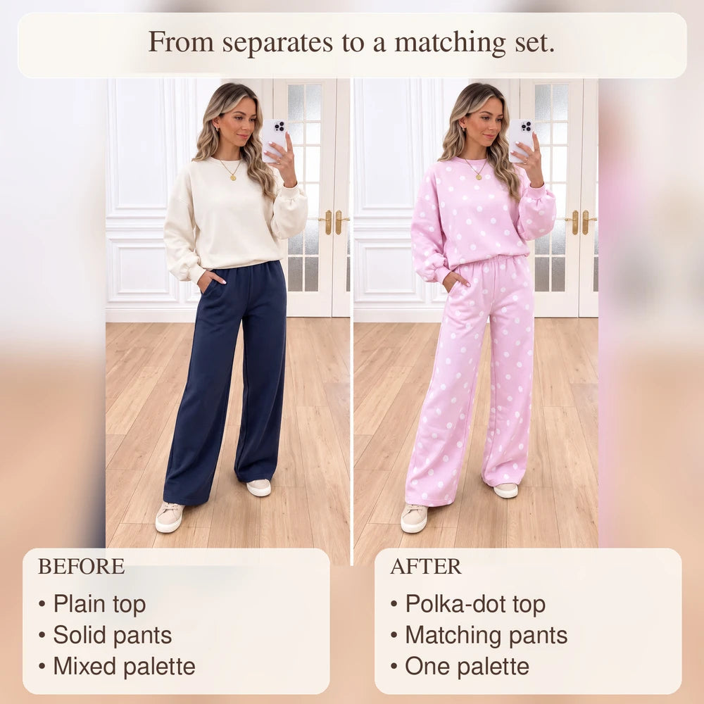 50% OFF TODAY | DotLounge™ - Polka Dot Lounge Set