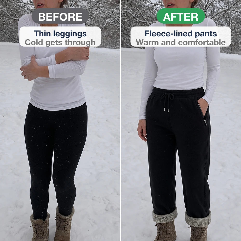 1+1 FREE TODAY | ToastyLegs™ - Fleece-Lined Warm Pants