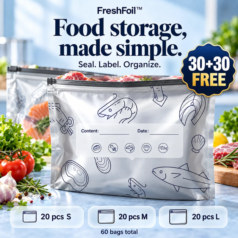 30+30 FREE TODAY | FreshFoil™ - Reusable Foil Bags