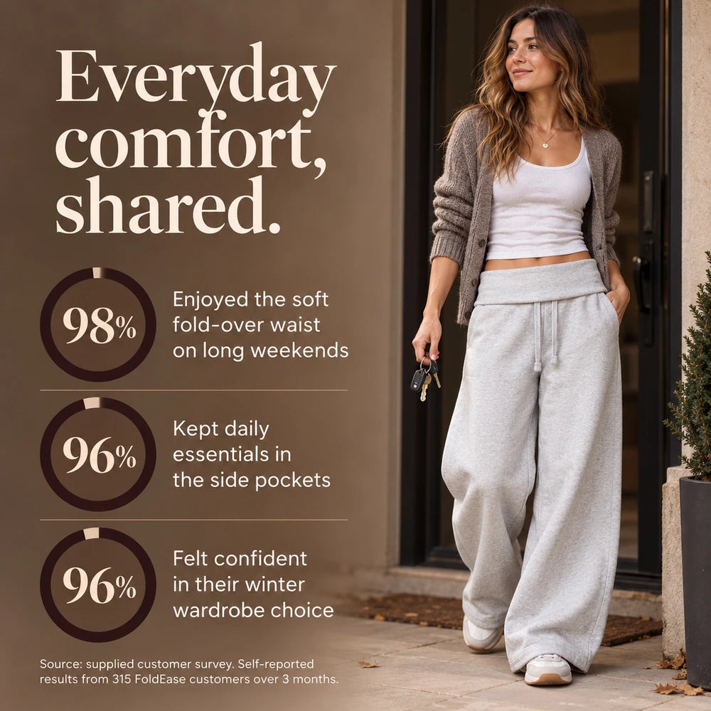 50% OFF TODAY | FoldEase™ - Wide Leg Sweatpants