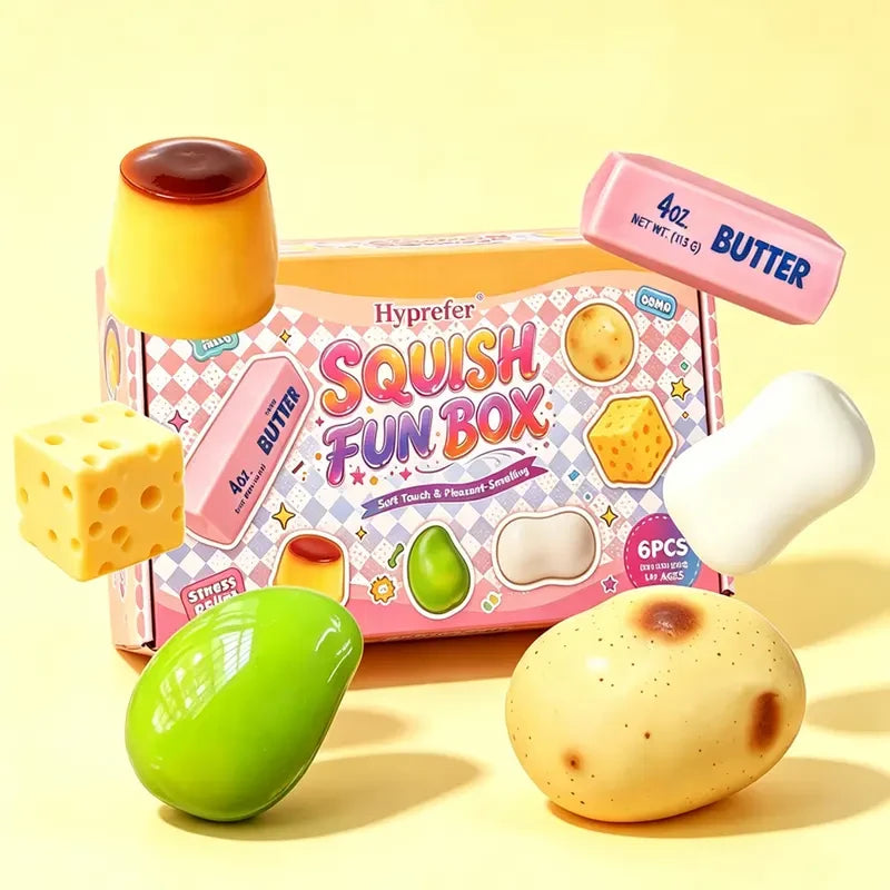 50% OFF TODAY | SnackSquish™ - 6PCS Food-Shaped Squishies