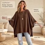 50% OFF TODAY | CozyPoncho™ - Batwing Knit Poncho