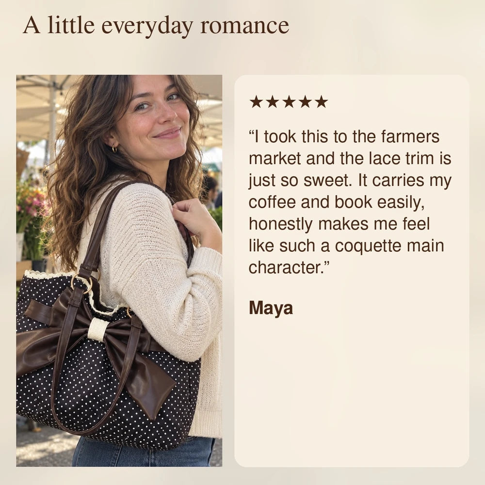 1+1 FREE TODAY | BowCharm™ - Polka Dot Tote Bag