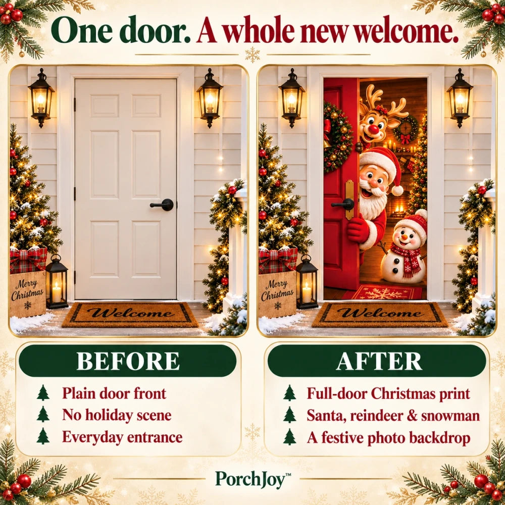 50% OFF TODAY | PorchJoy™ - Christmas Door Cover