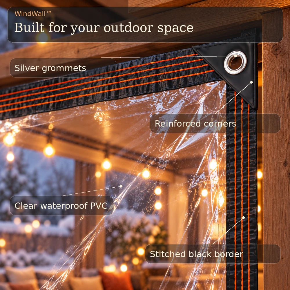 50% OFF TODAY | WindWall™ - Clear Waterproof Tarp
