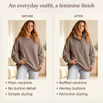 50% OFF TODAY | HenleyEase™ - Oversized Ruffle Sweatshirt