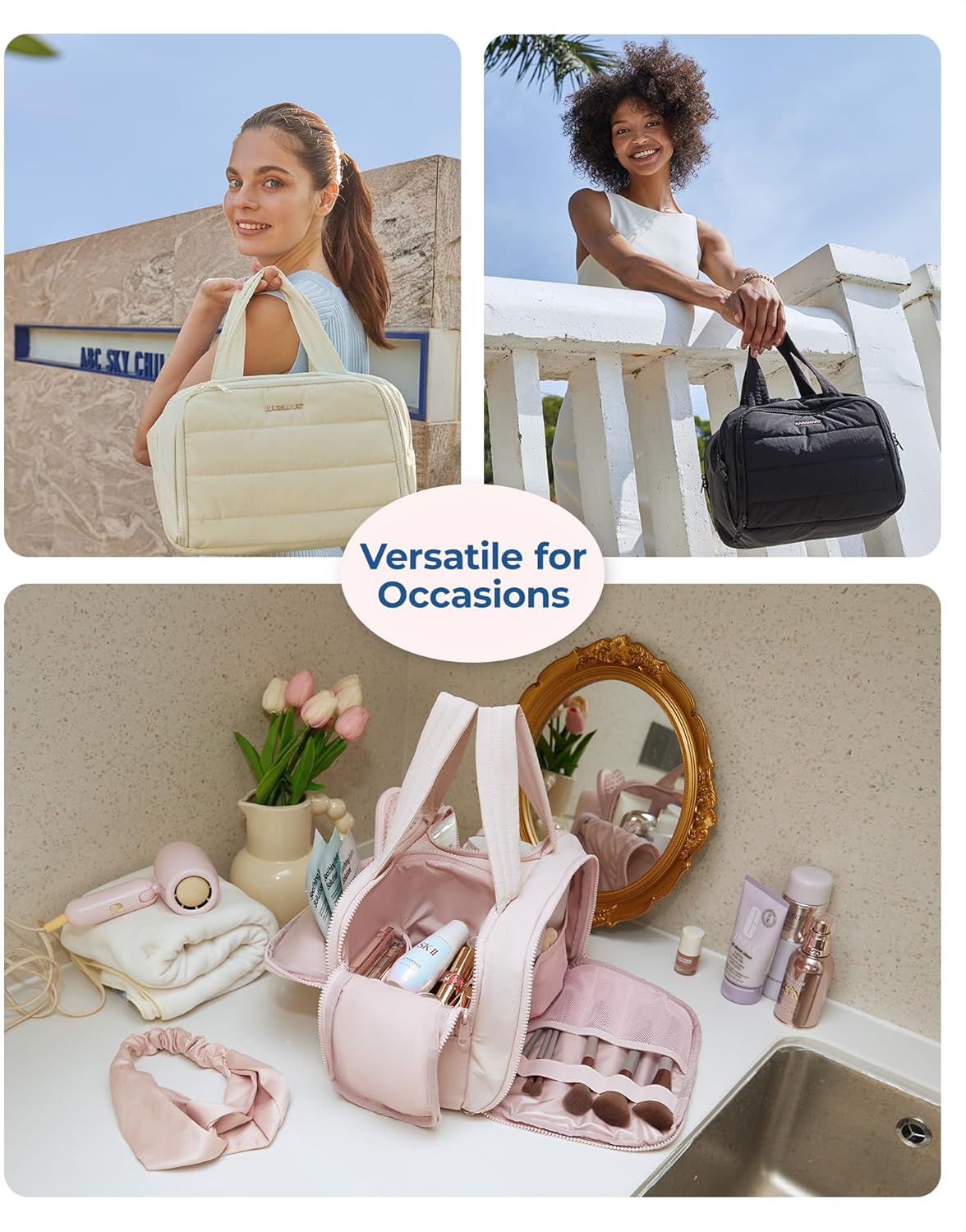50% OFF TODAY | PuffPack™ | Designed to Keep Toiletries Upright and Within Reach!
